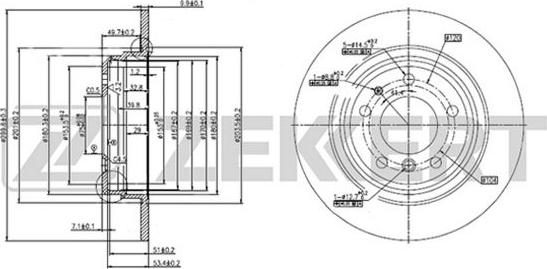 Zekkert BS-5017 - Гальмівний диск autozip.com.ua