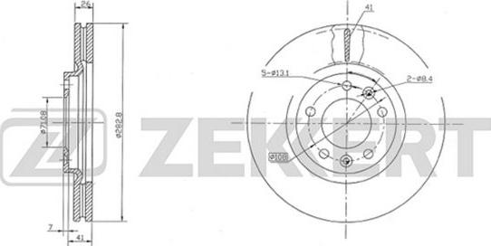 Zekkert BS-5038 - Гальмівний диск autozip.com.ua