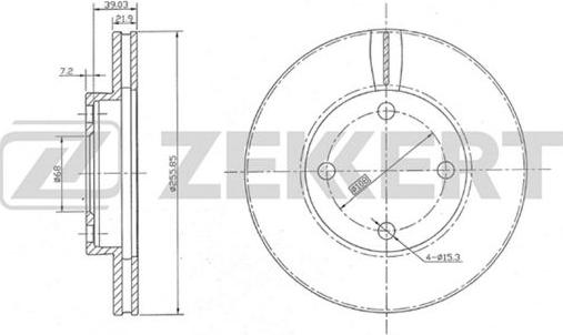 Zekkert BS-5077 - Гальмівний диск autozip.com.ua