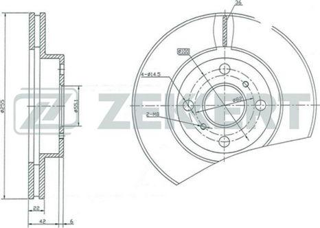 Zekkert BS-5147 - Гальмівний диск autozip.com.ua