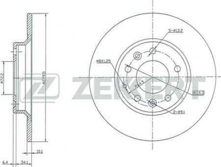 Zekkert BS-5161 - Гальмівний диск autozip.com.ua