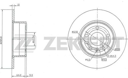 Zekkert BS-5163 - Гальмівний диск autozip.com.ua