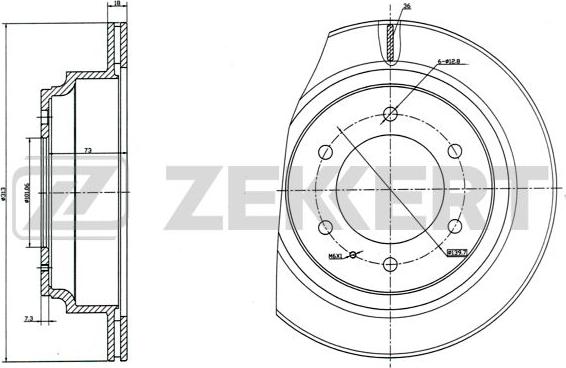 Zekkert BS-5103 - Гальмівний диск autozip.com.ua