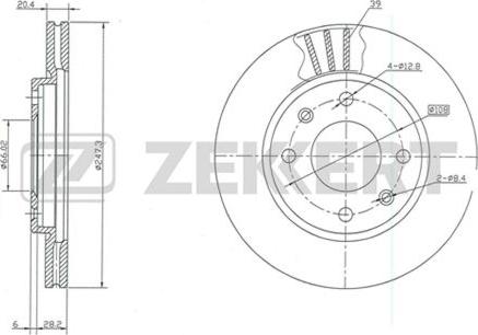 Zekkert BS-5115 - Гальмівний диск autozip.com.ua