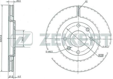 Zekkert BS-5113 - Гальмівний диск autozip.com.ua