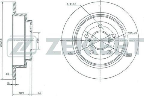 Zekkert BS-5180 - Гальмівний диск autozip.com.ua