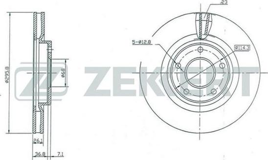 Zekkert BS-5183 - Гальмівний диск autozip.com.ua