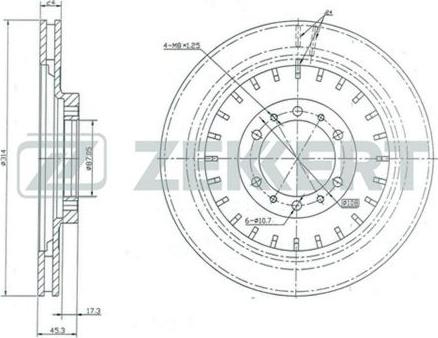 Zekkert BS-5138 - Гальмівний диск autozip.com.ua