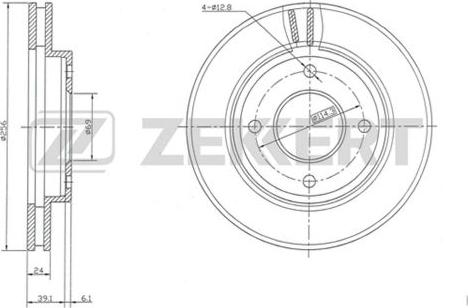 Zekkert BS-5133 - Гальмівний диск autozip.com.ua