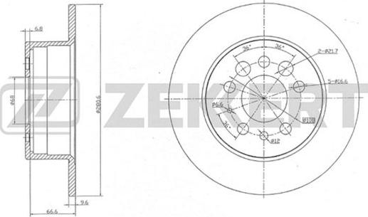 Zekkert BS-5120 - Гальмівний диск autozip.com.ua