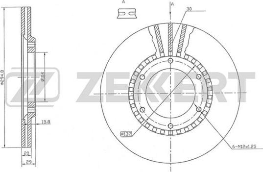 Zekkert BS-5178 - Гальмівний диск autozip.com.ua