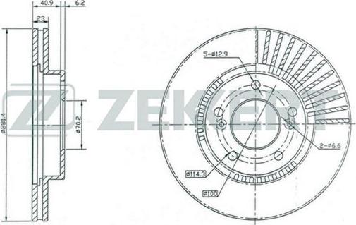Zekkert BS-5172 - Гальмівний диск autozip.com.ua