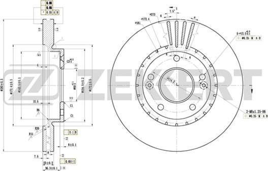 Zekkert BS5893 - Гальмівний диск autozip.com.ua