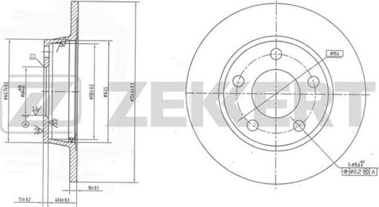 Zekkert BS-5806 - Гальмівний диск autozip.com.ua