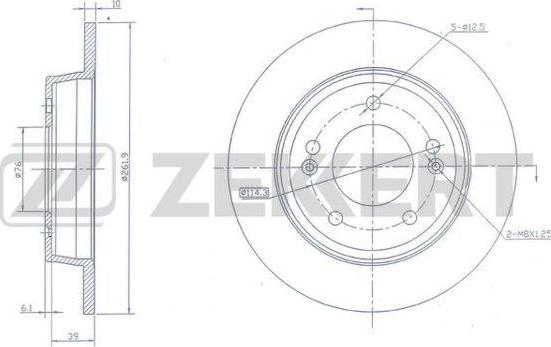 Zekkert BS-5800 - Гальмівний диск autozip.com.ua