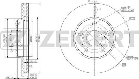 Zekkert BS-5801 - Гальмівний диск autozip.com.ua