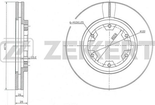 Zekkert BS-5815 - Гальмівний диск autozip.com.ua