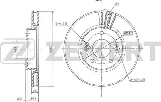 Zekkert BS5882 - Гальмівний диск autozip.com.ua