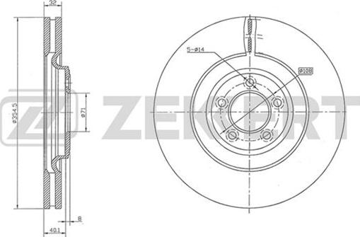 Zekkert BS-5822 - Гальмівний диск autozip.com.ua