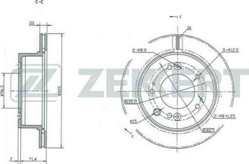 Zekkert BS-5393 - Гальмівний диск autozip.com.ua