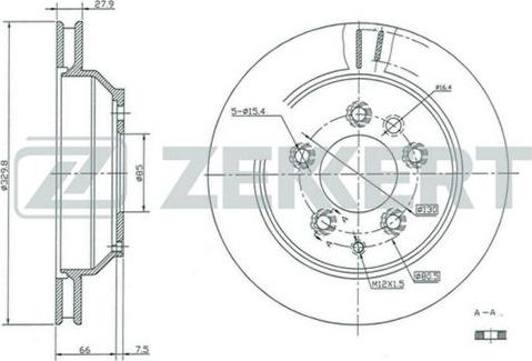 Zekkert BS-5392 - Гальмівний диск autozip.com.ua