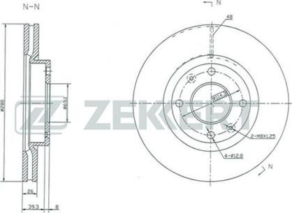 Zekkert BS-5358 - Гальмівний диск autozip.com.ua