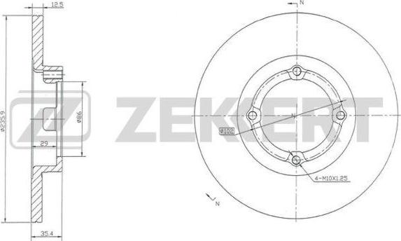 Zekkert BS-5310 - Гальмівний диск autozip.com.ua