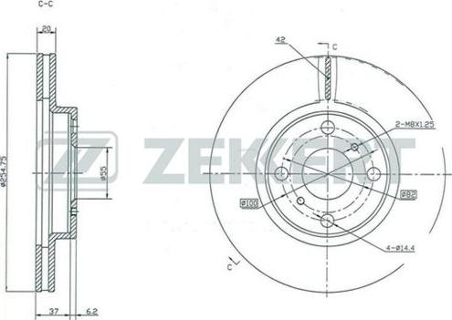 Zekkert BS-5318 - Гальмівний диск autozip.com.ua