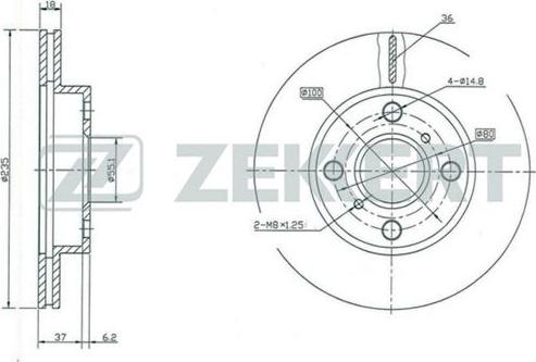 Zekkert BS-5317 - Гальмівний диск autozip.com.ua