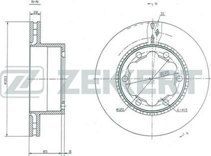 Zekkert BS-5388 - Гальмівний диск autozip.com.ua