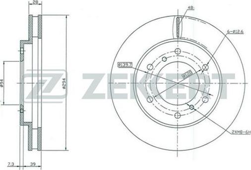 Zekkert BS-5321 - Гальмівний диск autozip.com.ua