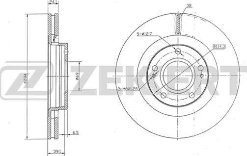 Zekkert BS-5327 - Гальмівний диск autozip.com.ua