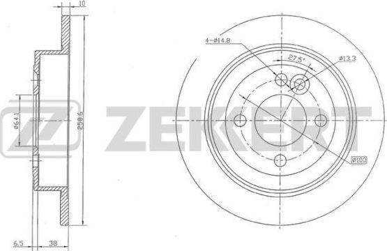 Zekkert BS-5372 - Гальмівний диск autozip.com.ua