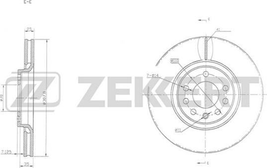 Zekkert BS-5294 - Гальмівний диск autozip.com.ua