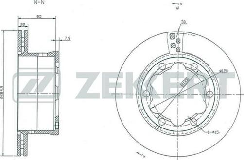 Zekkert BS-5290 - Гальмівний диск autozip.com.ua