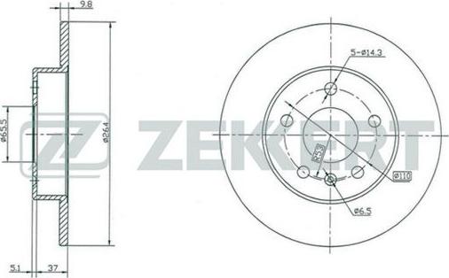 Zekkert BS-5246 - Гальмівний диск autozip.com.ua