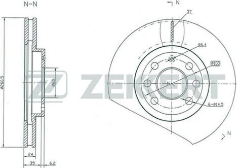 Zekkert BS-5248 - Гальмівний диск autozip.com.ua