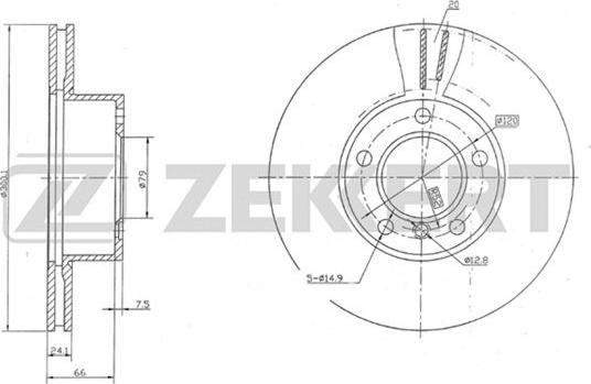 Zekkert BS-5258 - Гальмівний диск autozip.com.ua