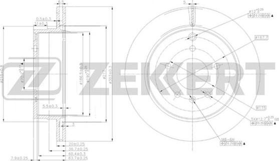 Zekkert BS-5269 - Гальмівний диск autozip.com.ua