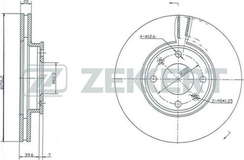 Zekkert BS-5261 - Гальмівний диск autozip.com.ua