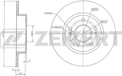 Zekkert BS-5206 - Гальмівний диск autozip.com.ua