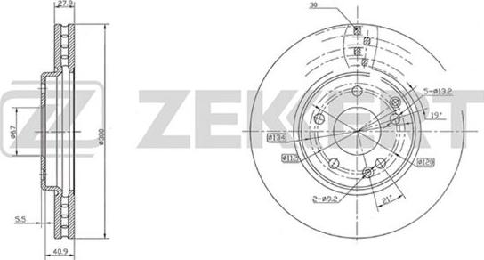 Zekkert BS-5201 - Гальмівний диск autozip.com.ua