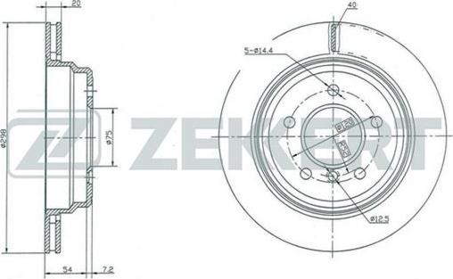 Zekkert BS-5210 - Гальмівний диск autozip.com.ua