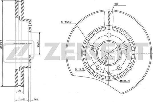 Zekkert BS-5218 - Гальмівний диск autozip.com.ua