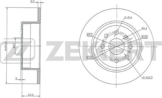 Zekkert BS-5217 - Гальмівний диск autozip.com.ua