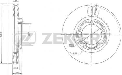 Zekkert BS-5281 - Гальмівний диск autozip.com.ua