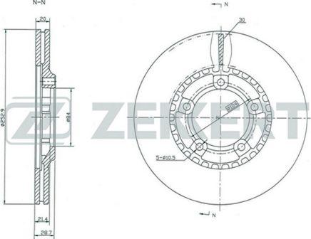 Zekkert BS-5282 - Гальмівний диск autozip.com.ua