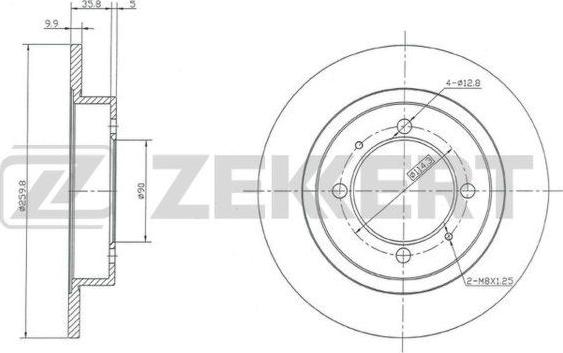 Zekkert BS-5225 - Гальмівний диск autozip.com.ua