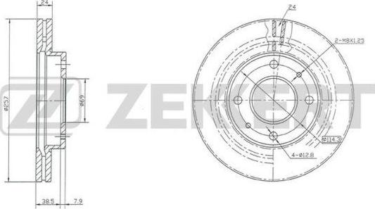 Zekkert BS-5223 - Гальмівний диск autozip.com.ua