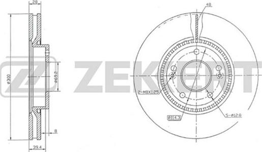 Zekkert BS-5274 - Гальмівний диск autozip.com.ua